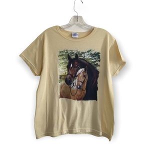 PFI Fashions, Inc printed yellow horse T-shirt